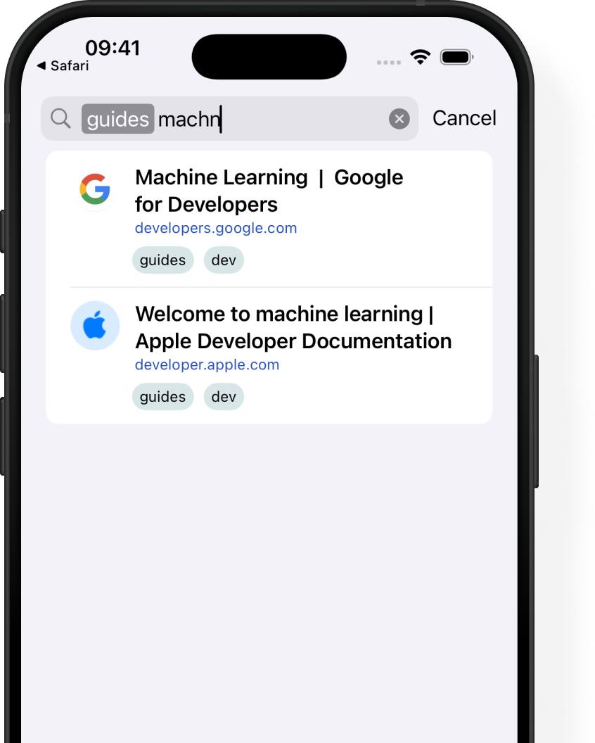 Find things quickly with smart search and filters